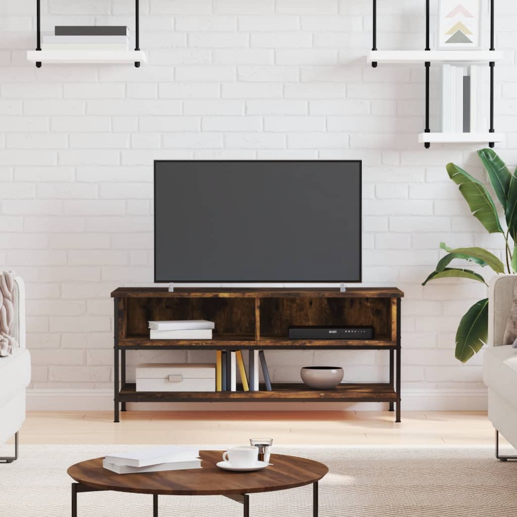 TV Cabinet Smoked Oak 100x35x45 cm Engineered Wood - Merkel Designers