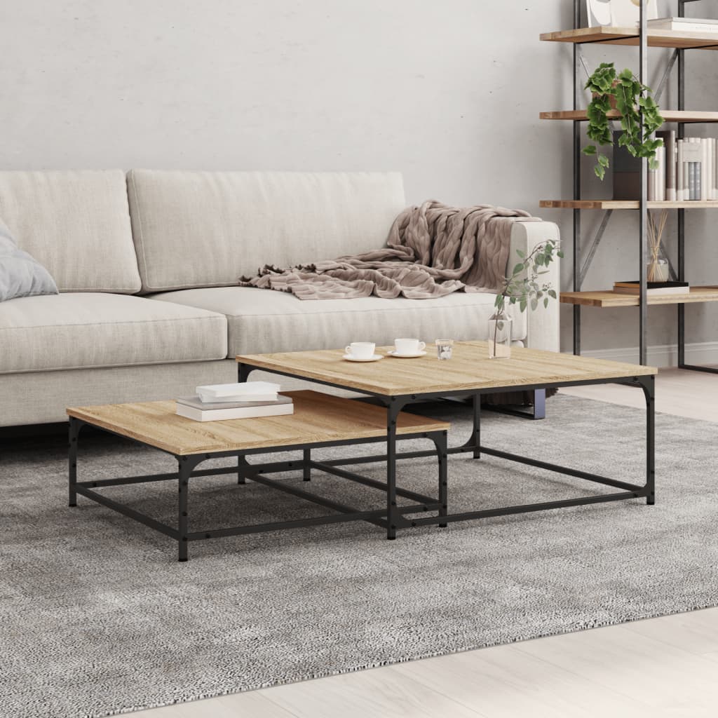 Nesting Coffee Tables 2 pcs Sonoma Oak Engineered Wood - Direct Imports