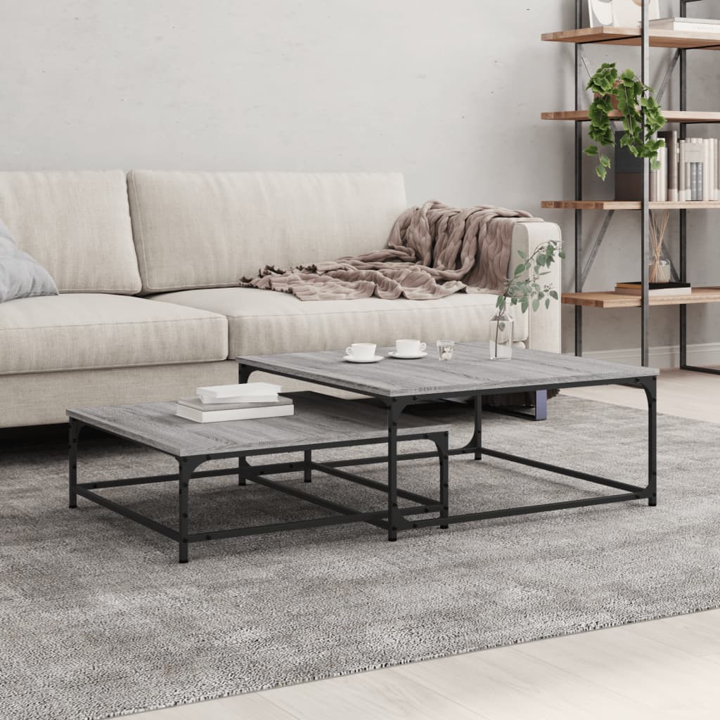 Nesting Coffee Tables 2 pcs Grey Sonoma Engineered Wood - Tyrell & Tyrell