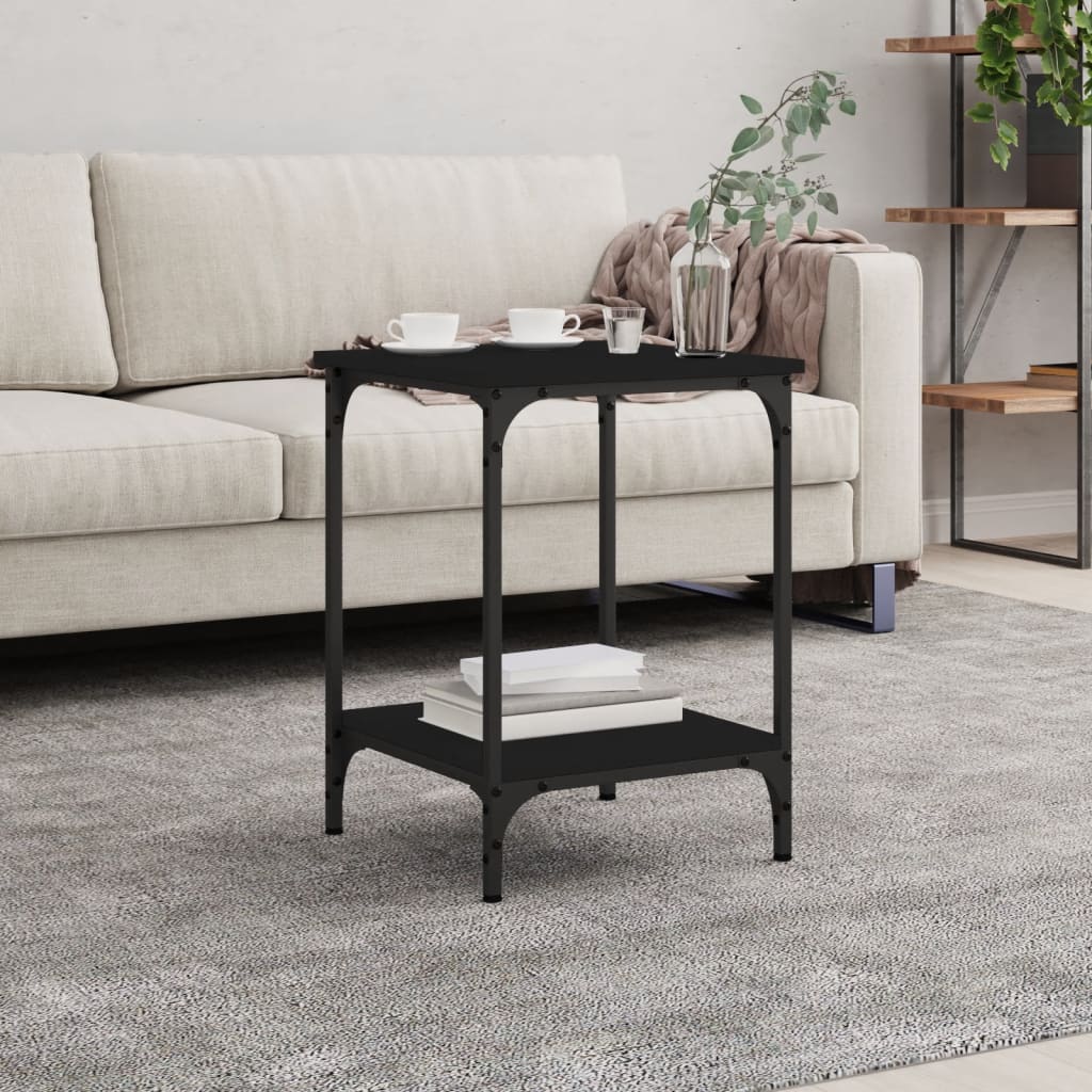 Coffee Table Black 40x40x55 cm Engineered Wood - Tyrell & Tyrell