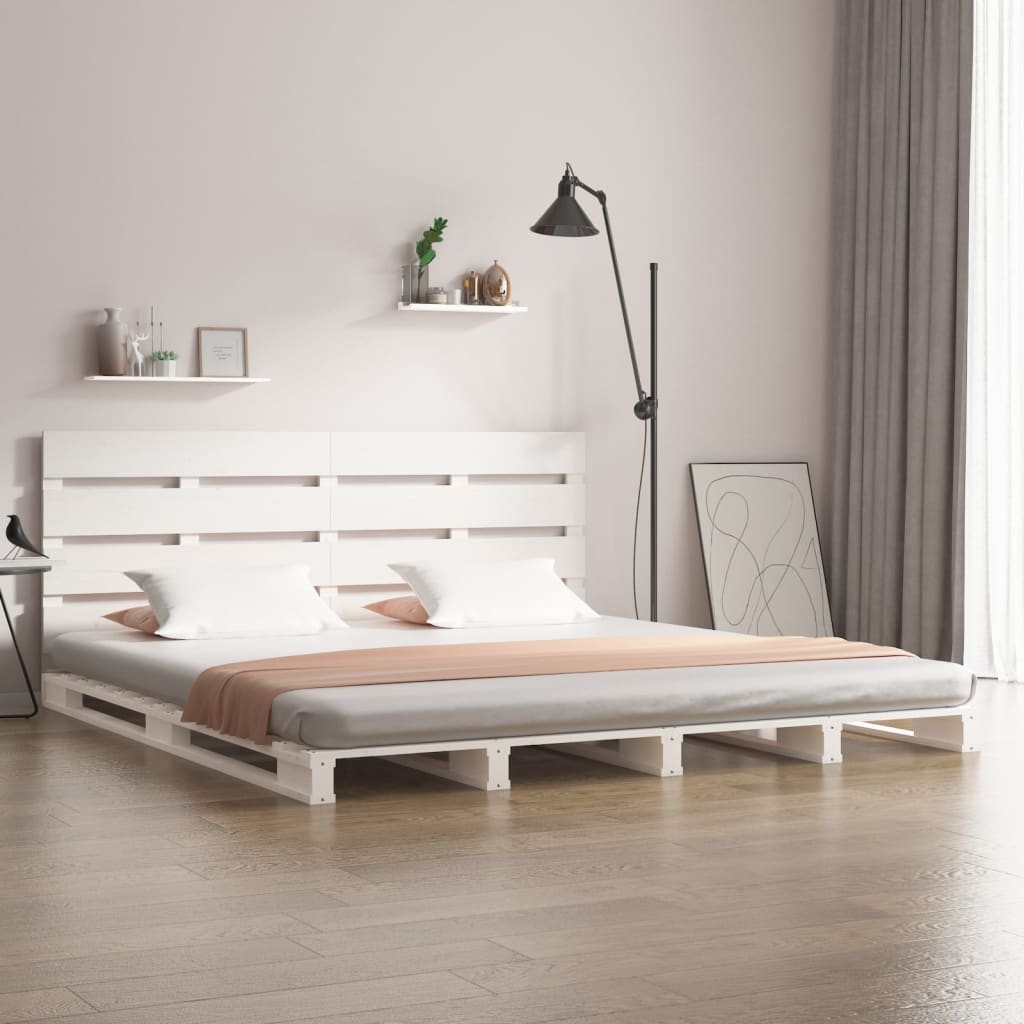 Bed Frame White 120x190 cm Small Double Solid Wood Pine - Direct Imports