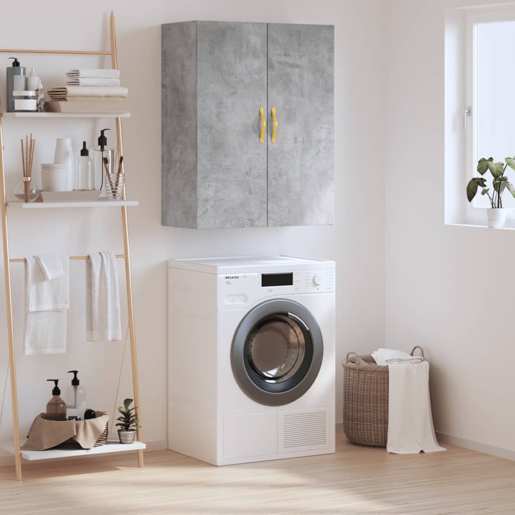 Wall Mounted Cabinet Concrete Grey 69.5x34x90 cm - Merlin Deals