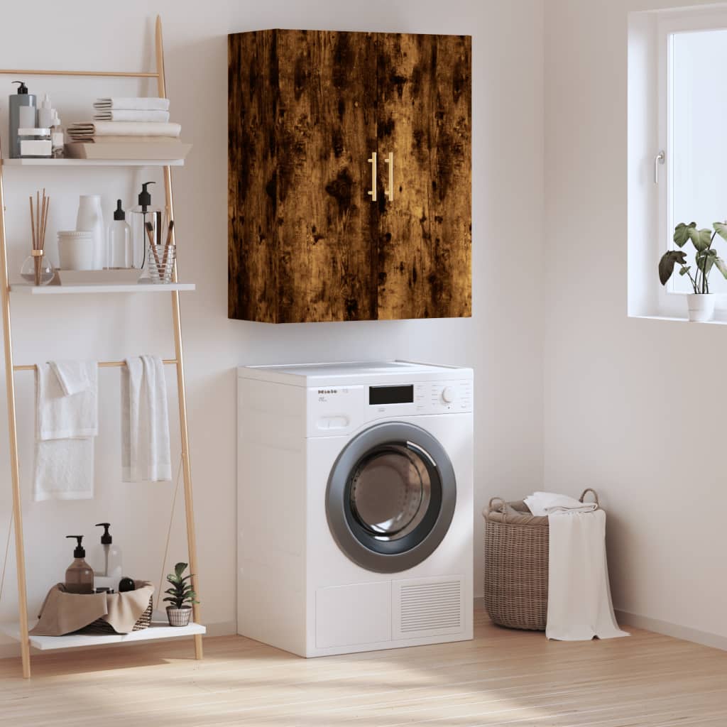 Wall Mounted Cabinet Smoked Oak 69.5x34x90 cm - Merlin Deals