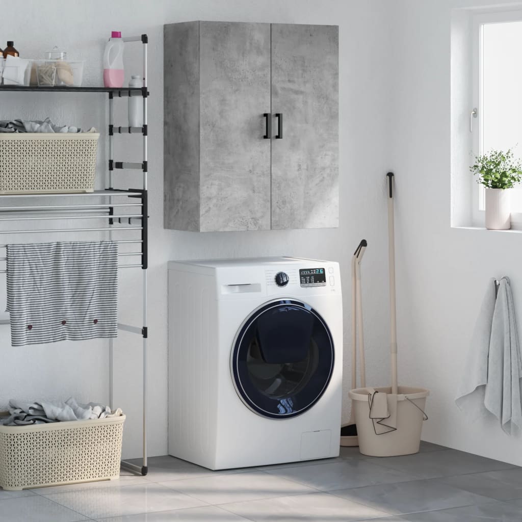 Wall Mounted Cabinet Concrete Grey 69.5x34x90 cm - Merlin Deals