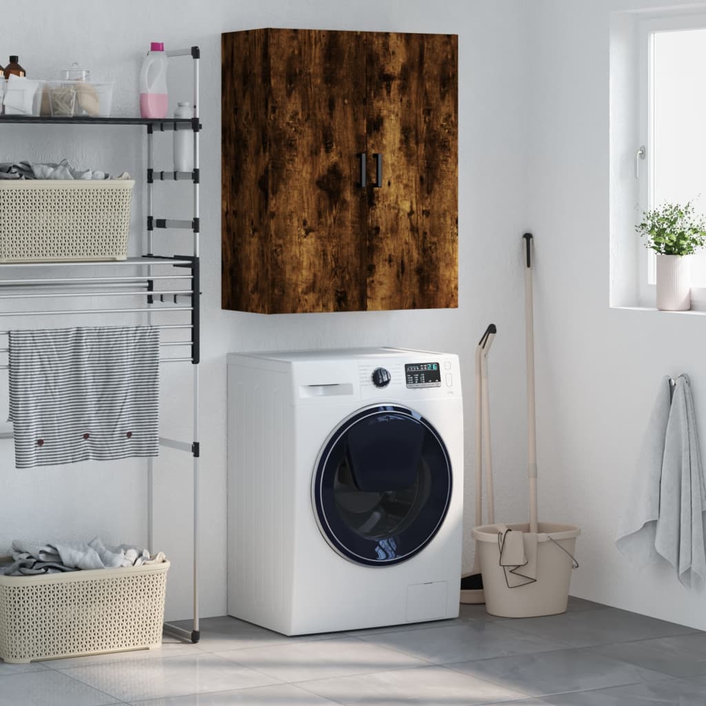 Wall Mounted Cabinet Smoked Oak 69.5x34x90 cm - Merlin Deals