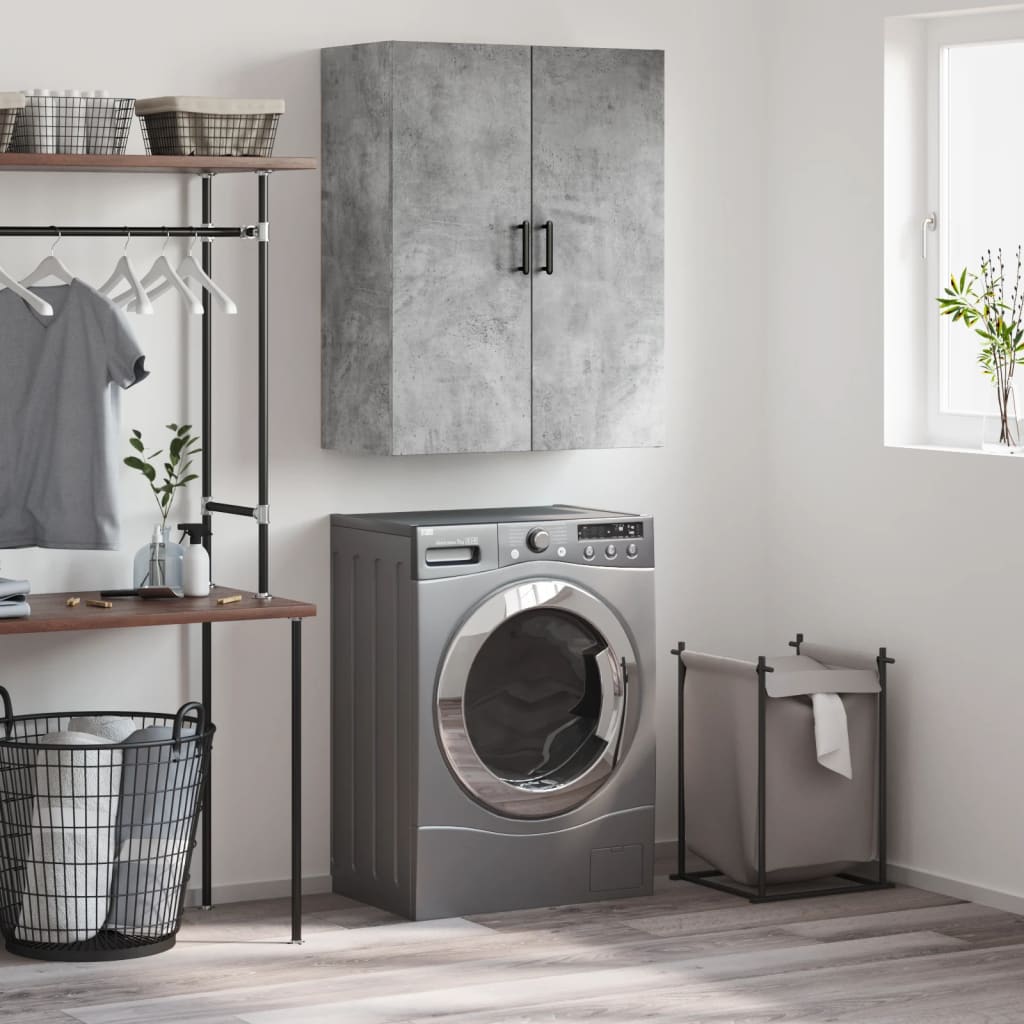 Wall Mounted Cabinet Concrete Grey 69.5x34x90 cm - Merlin Deals