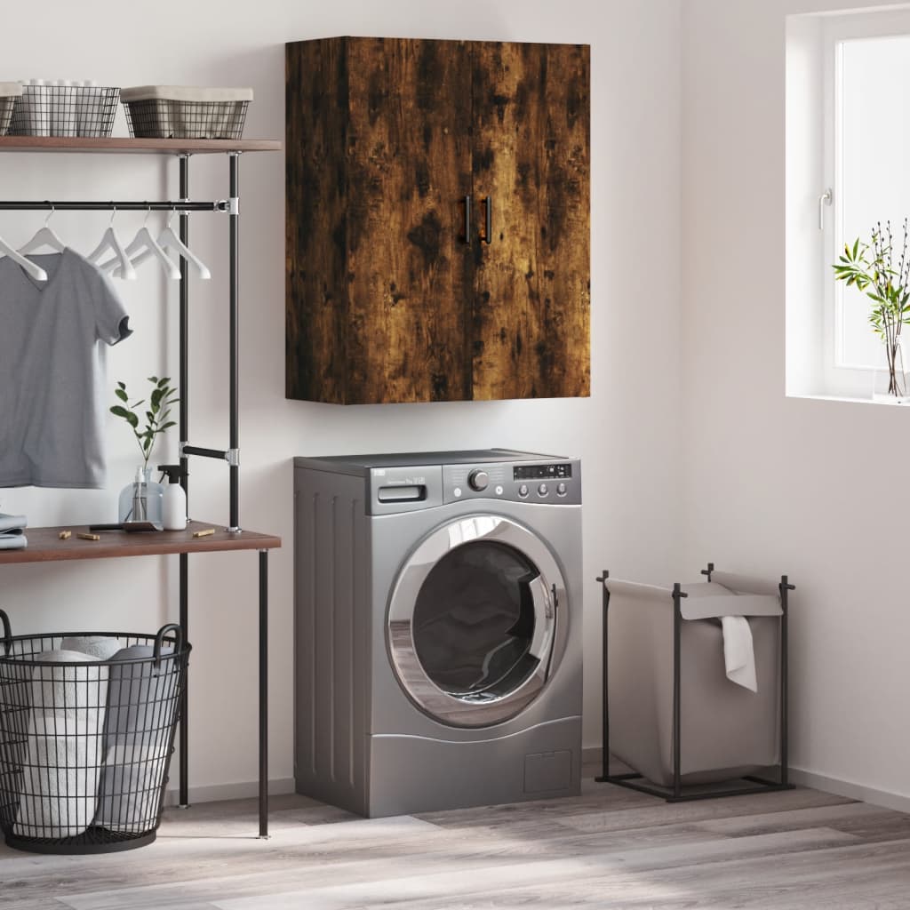 Wall Mounted Cabinet Smoked Oak 69.5x34x90 cm - Merlin Deals