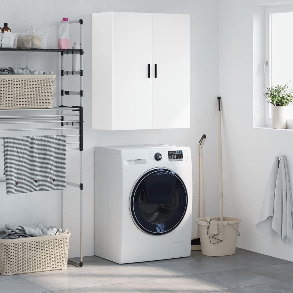 Wall Mounted Cabinet White 69.5x34x90 cm - Unbeatable Bargains