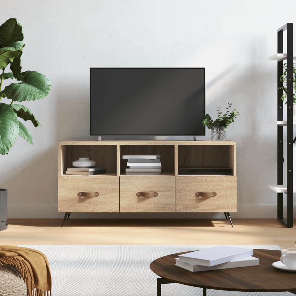 TV Cabinet Sonoma Oak 102x36x50 cm Engineered Wood - Unbeatable Bargains