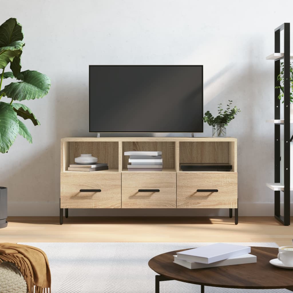 TV Cabinet Sonoma Oak 102x36x50 cm Engineered Wood - Merlin Deals