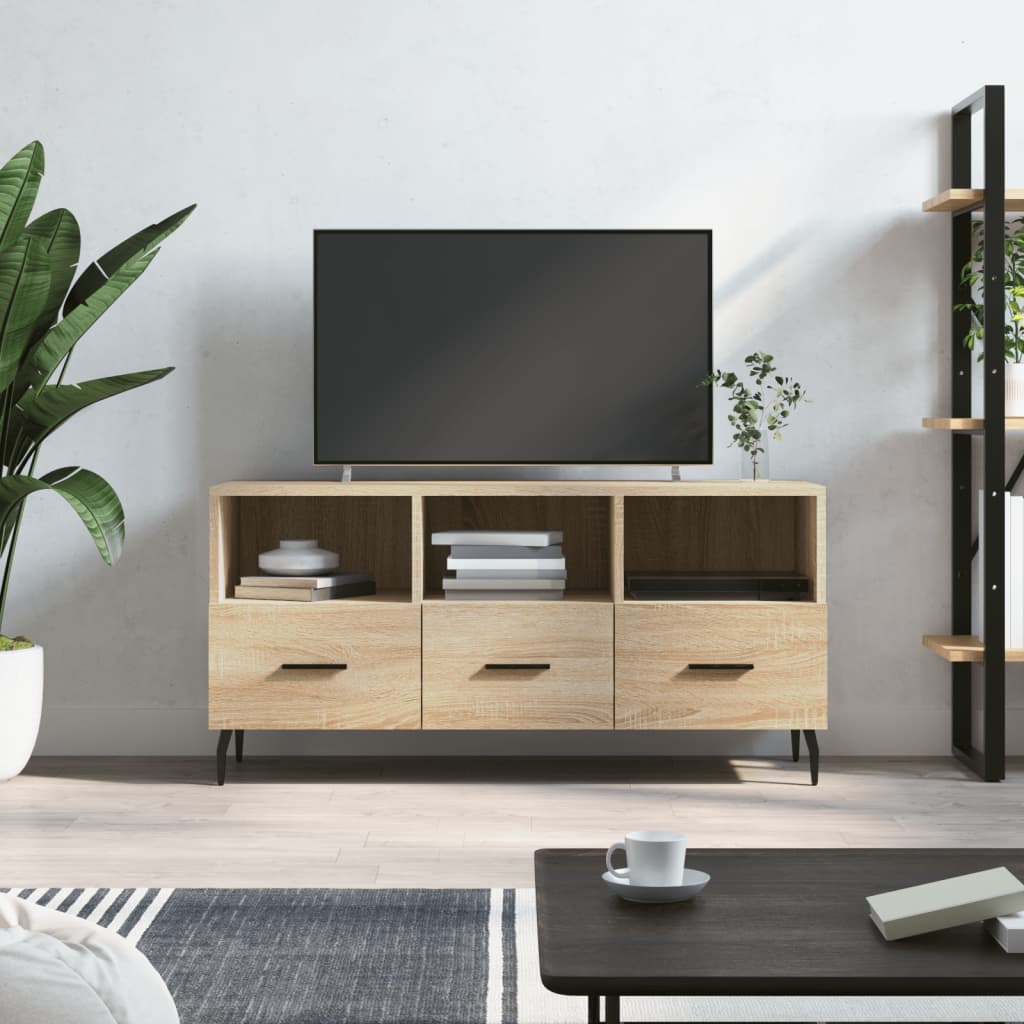 TV Cabinet Sonoma Oak 102x36x50 cm Engineered Wood - Casper Homes