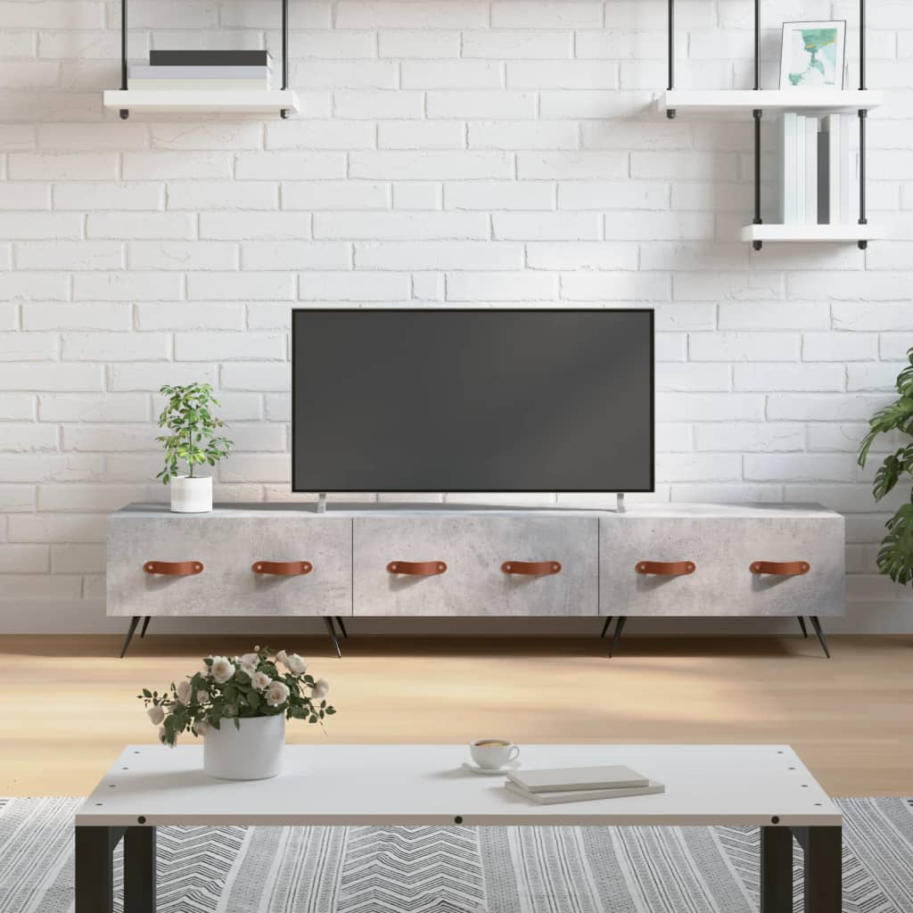 TV Cabinet Concrete Grey 150x36x30 cm Engineered Wood - Sid & Sam