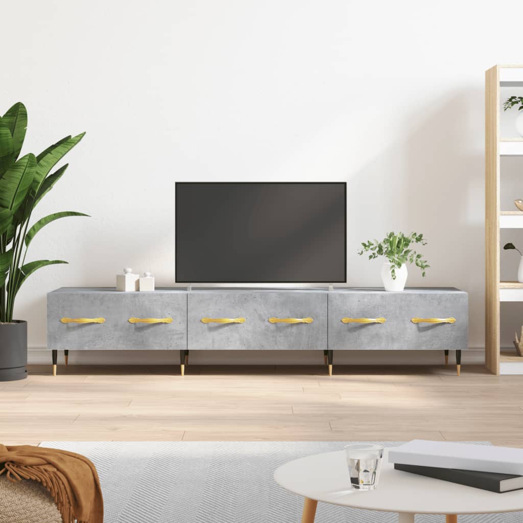 TV Cabinet Concrete Grey 150x36x30 cm Engineered Wood - Tyrell & Tyrell