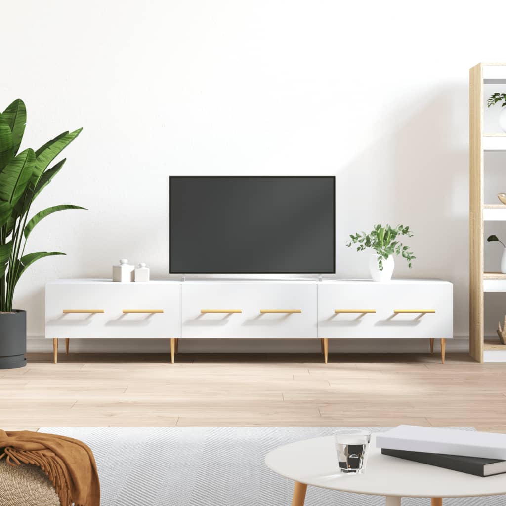 TV Cabinet White 150x36x30 cm Engineered Wood - Unbeatable Bargains