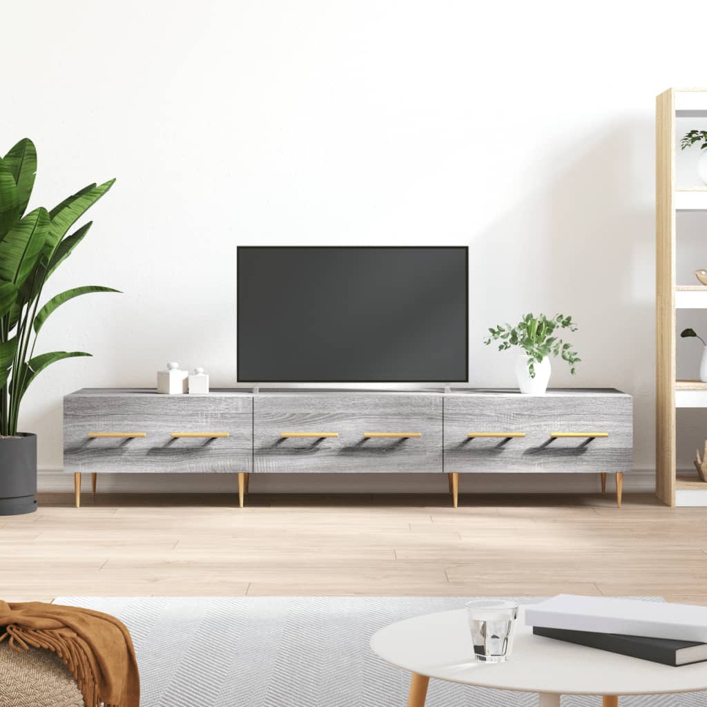 TV Cabinet Grey Sonoma 150x36x30 cm Engineered Wood - Casper Homes