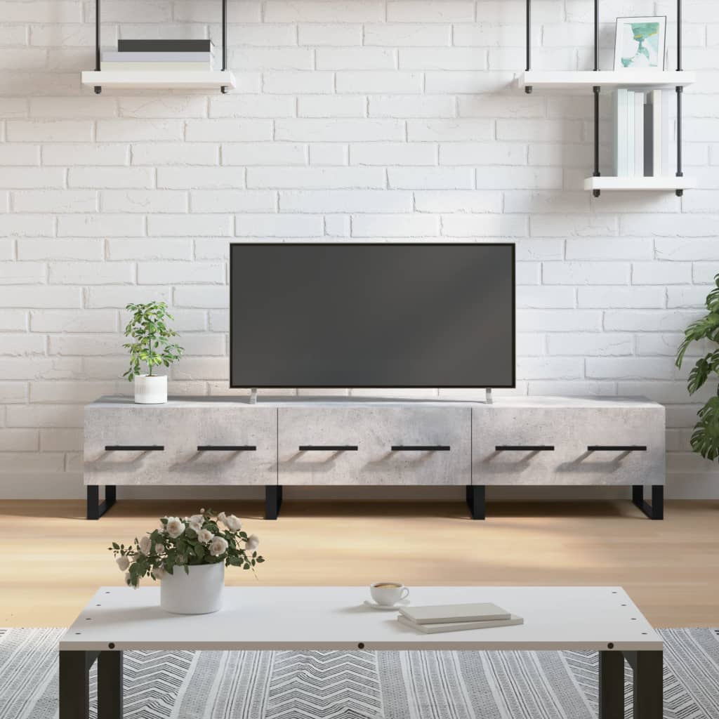 TV Cabinet Concrete Grey 150x36x30 cm Engineered Wood - Tyrell & Tyrell