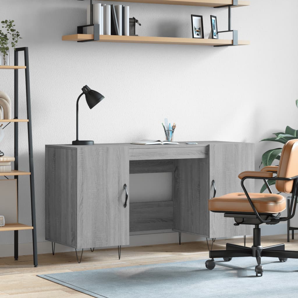 Desk Grey Sonoma 140x50x75 cm Engineered Wood - Style and Chic