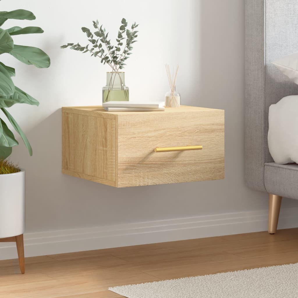 Wall-mounted Bedside Cabinet Sonoma Oak 35x35x20 cm - Tyrell & Tyrell