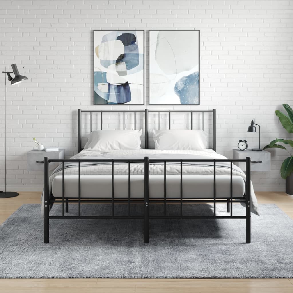Bedside Table - MERLIN Sam 2 Piece Nightstand Concrete Grey 35cm - Merlin Deals