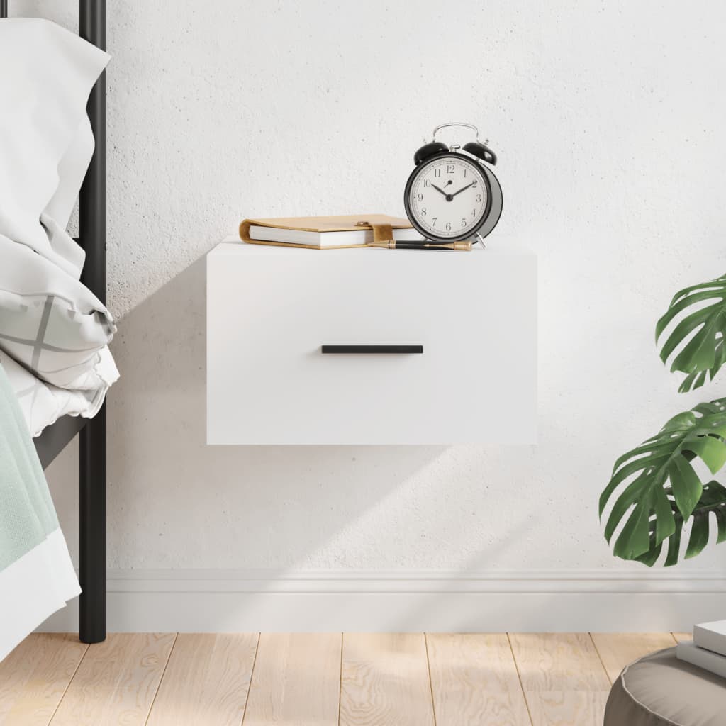 Wall-mounted Bedside Cabinet White 35x35x20 cm - Merlin Deals