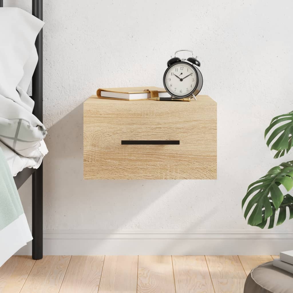 Wall-mounted Bedside Cabinet Sonoma Oak 35x35x20 cm - Millennium Furniture