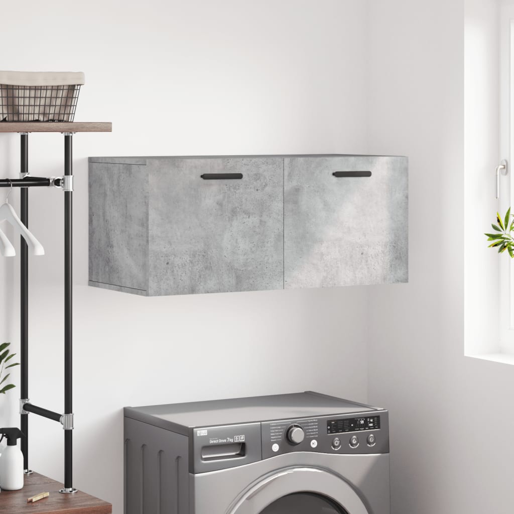 Wall Cabinet Concrete Grey 80x36.5x35 cm Engineered Wood - R and M Furniture