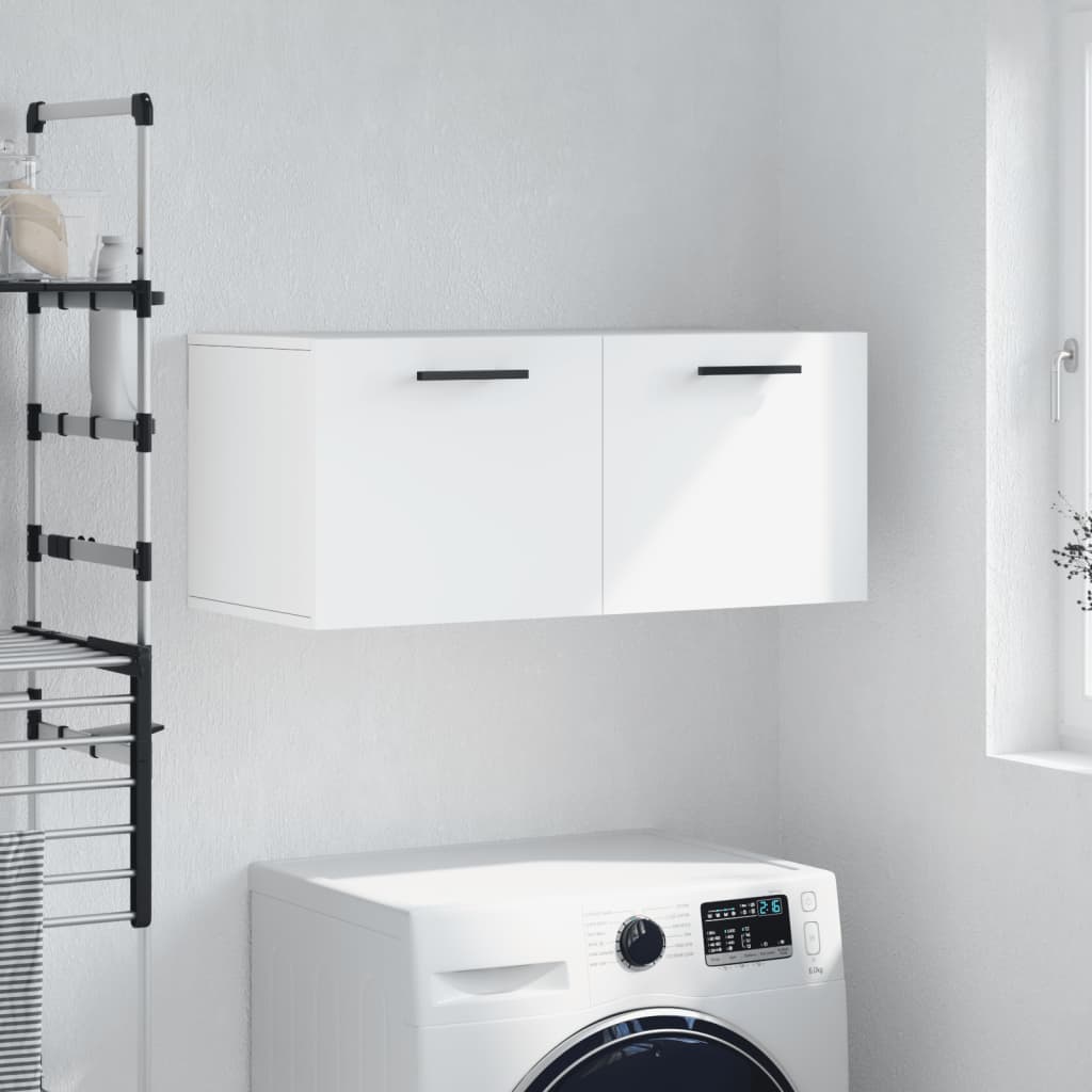 Wall Cabinet White 80x36.5x35 cm Engineered Wood - Tyrell & Tyrell