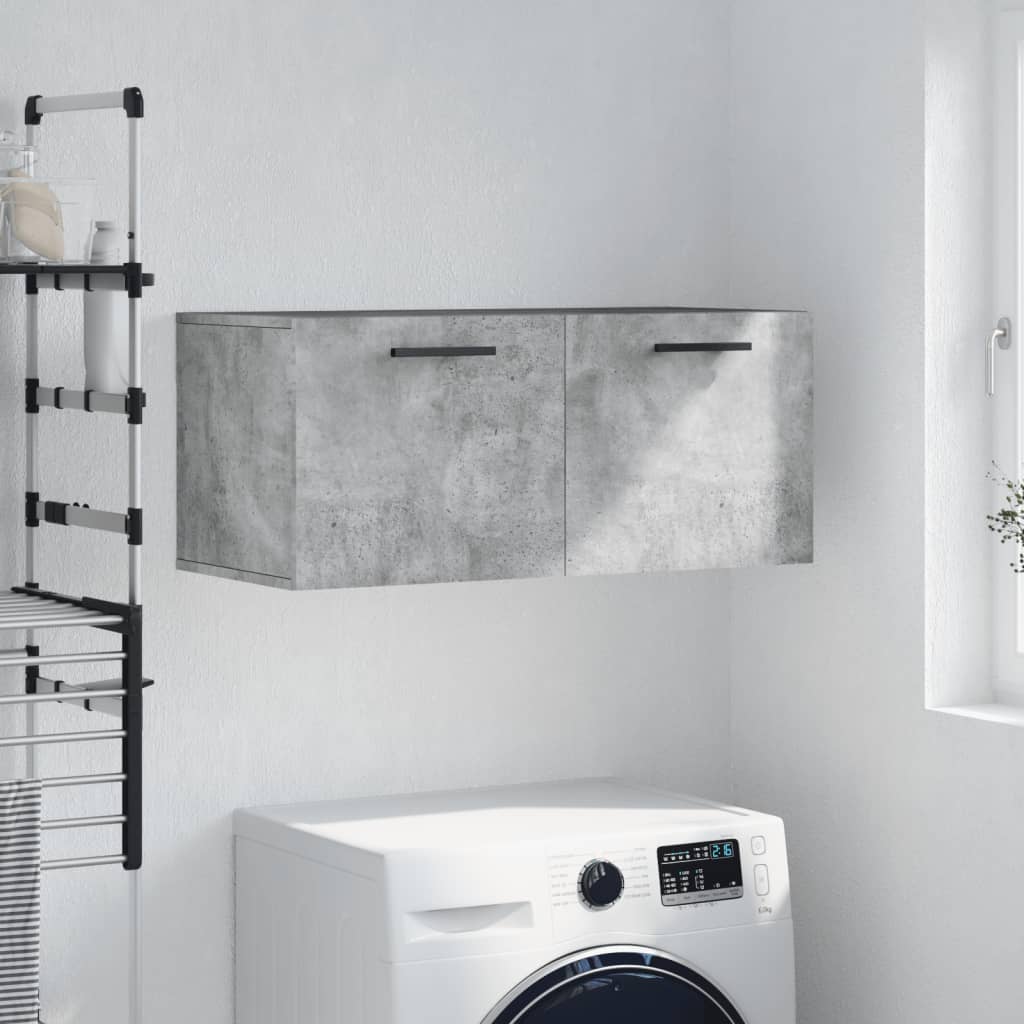 Wall Cabinet Concrete Grey 80x36.5x35 cm Engineered Wood - R and M Furniture