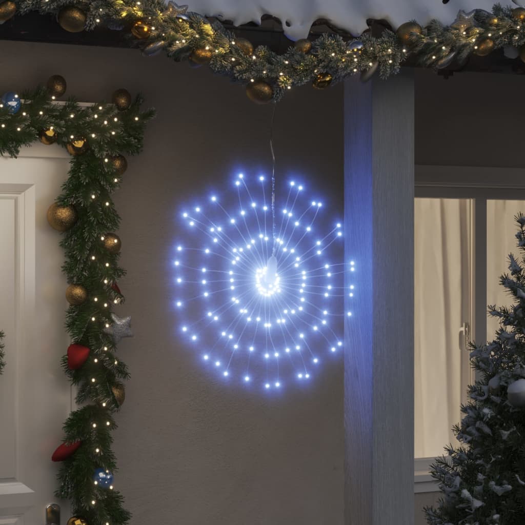Faune Christmas Starburst Lights 140 LEDs 2 pcs Cold White 17cm - Direct Imports