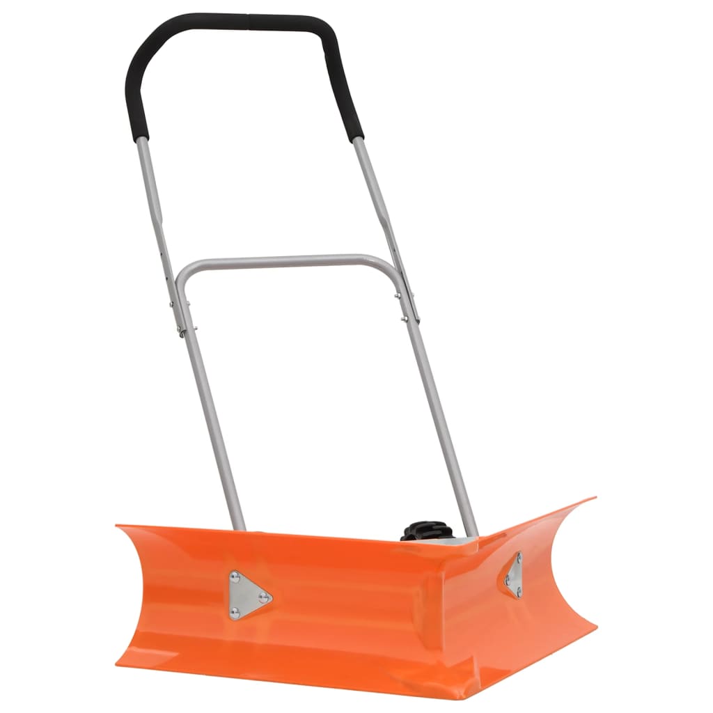 Dual Angle Snow Shovel with Extendable Handle Orange Steel - Unbeatable Bargains
