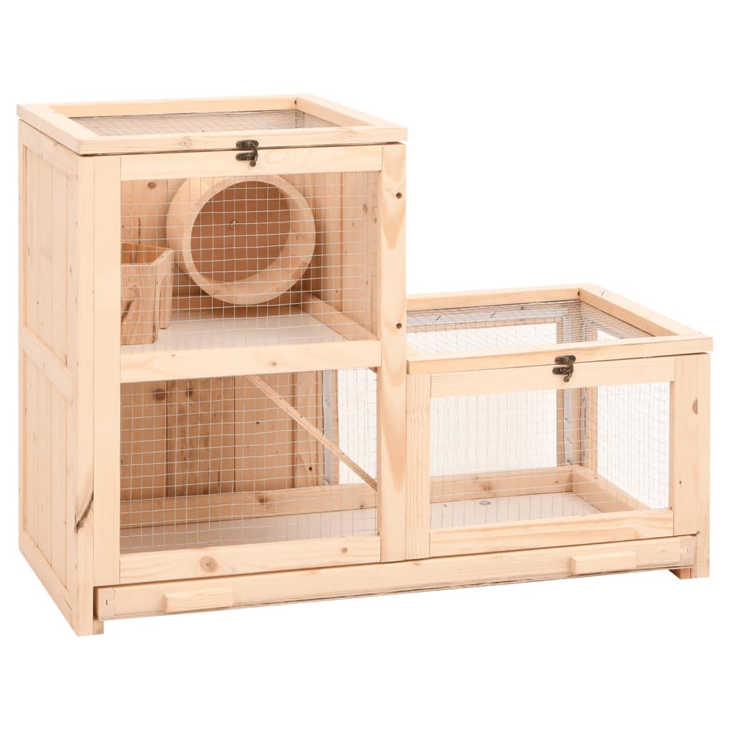 Hamster Cage 81x40x60 cm Solid Wood Fir - The Home Maker