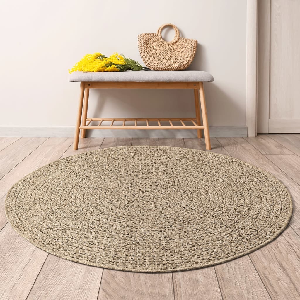 Rug 90cm Jute Look Indoor and Outdoor - Style and Chic