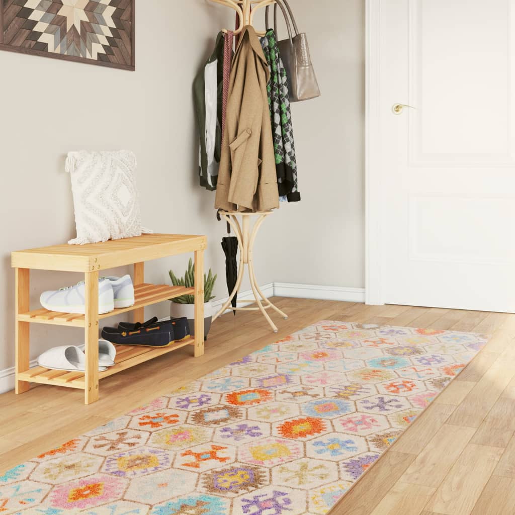 Rug Washable Multicolour 80x300 cm Anti Slip - Merkel Designers