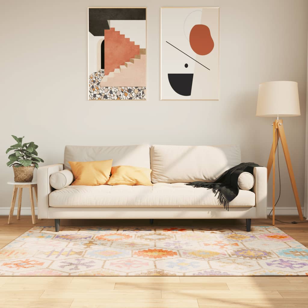 Rug Washable Multicolour 120x180cm Anti Slip - Merkel Designers