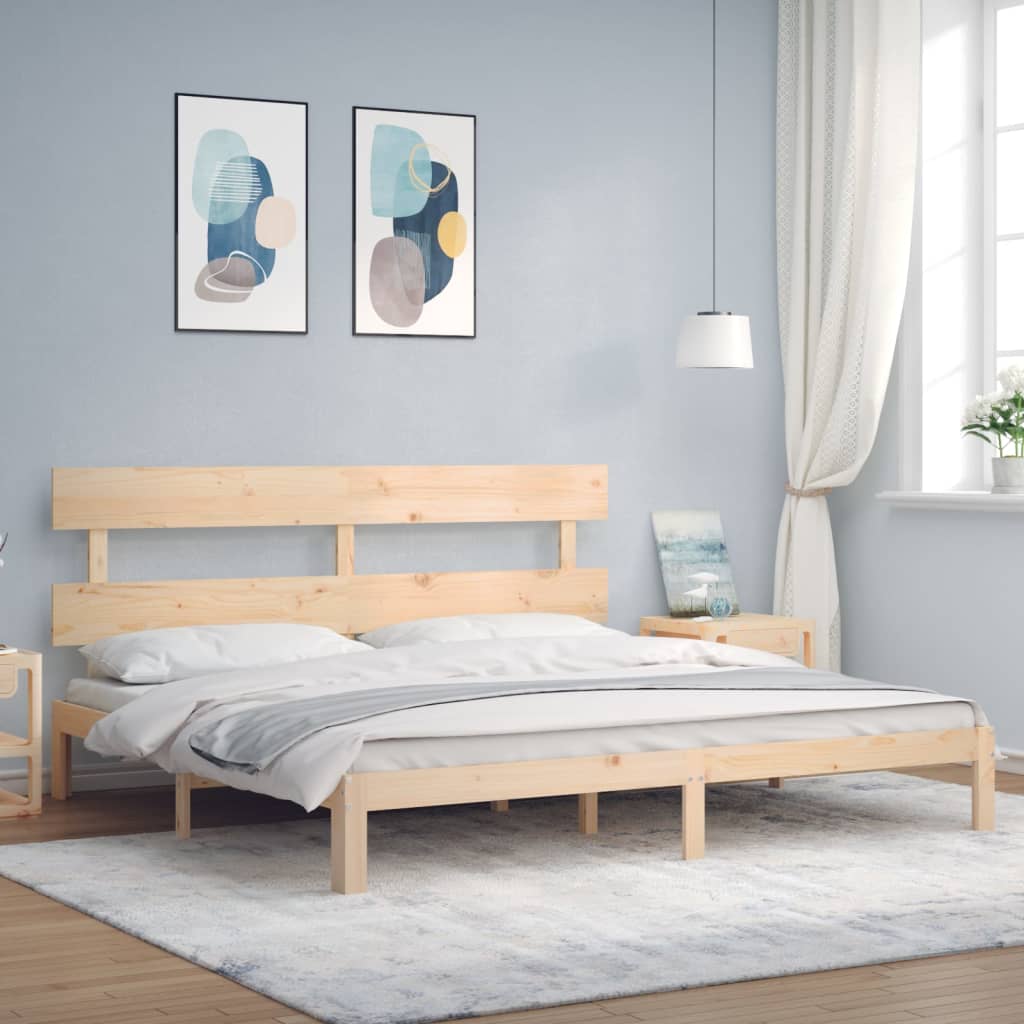Bed Frame with Headboard Super King Size Solid Wood - Tyrell & Tyrell
