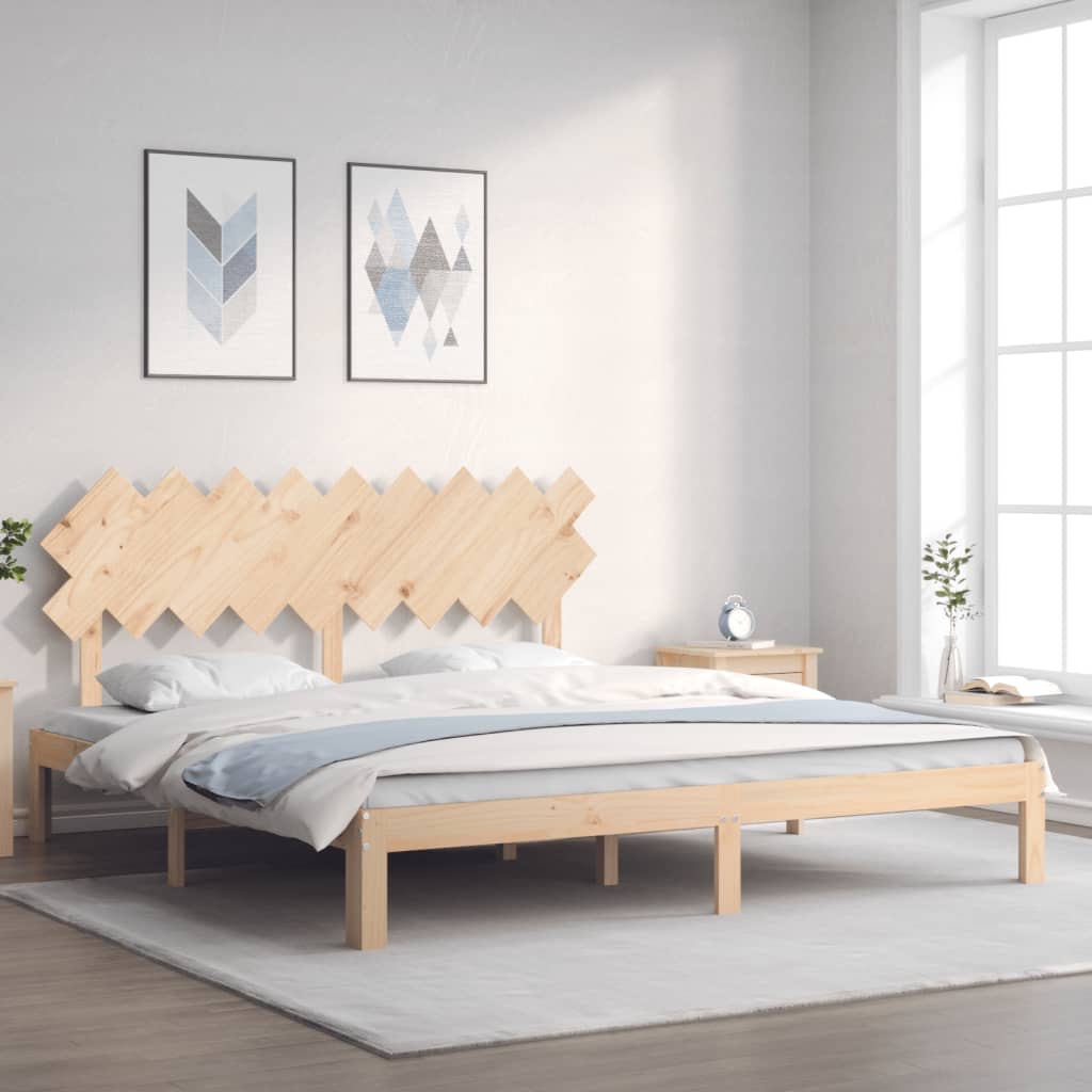 Bed Frame with Headboard Super King Size Solid Wood - All Things Good