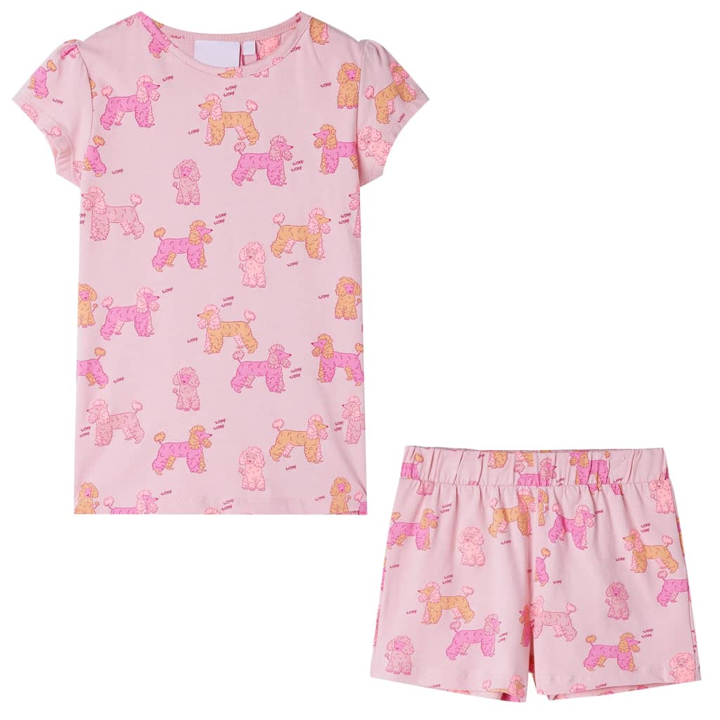 Kids' Pyjamas with Short Sleeves Light Pink 104 - Direct Imports