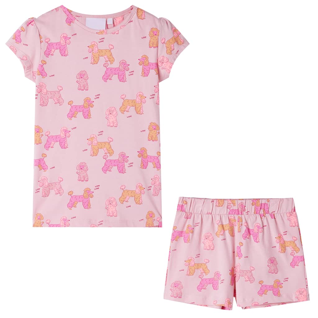 Kids' Pyjamas with Short Sleeves Light Pink 128 - Direct Imports