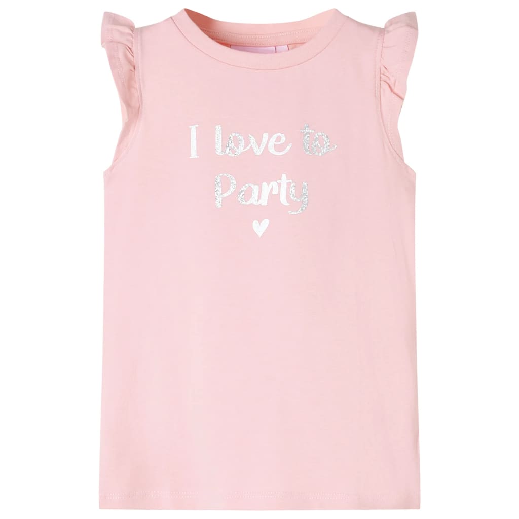 Kids' T-shirt with Ruffle Sleeves Light Pink 104 - Sid & Sam