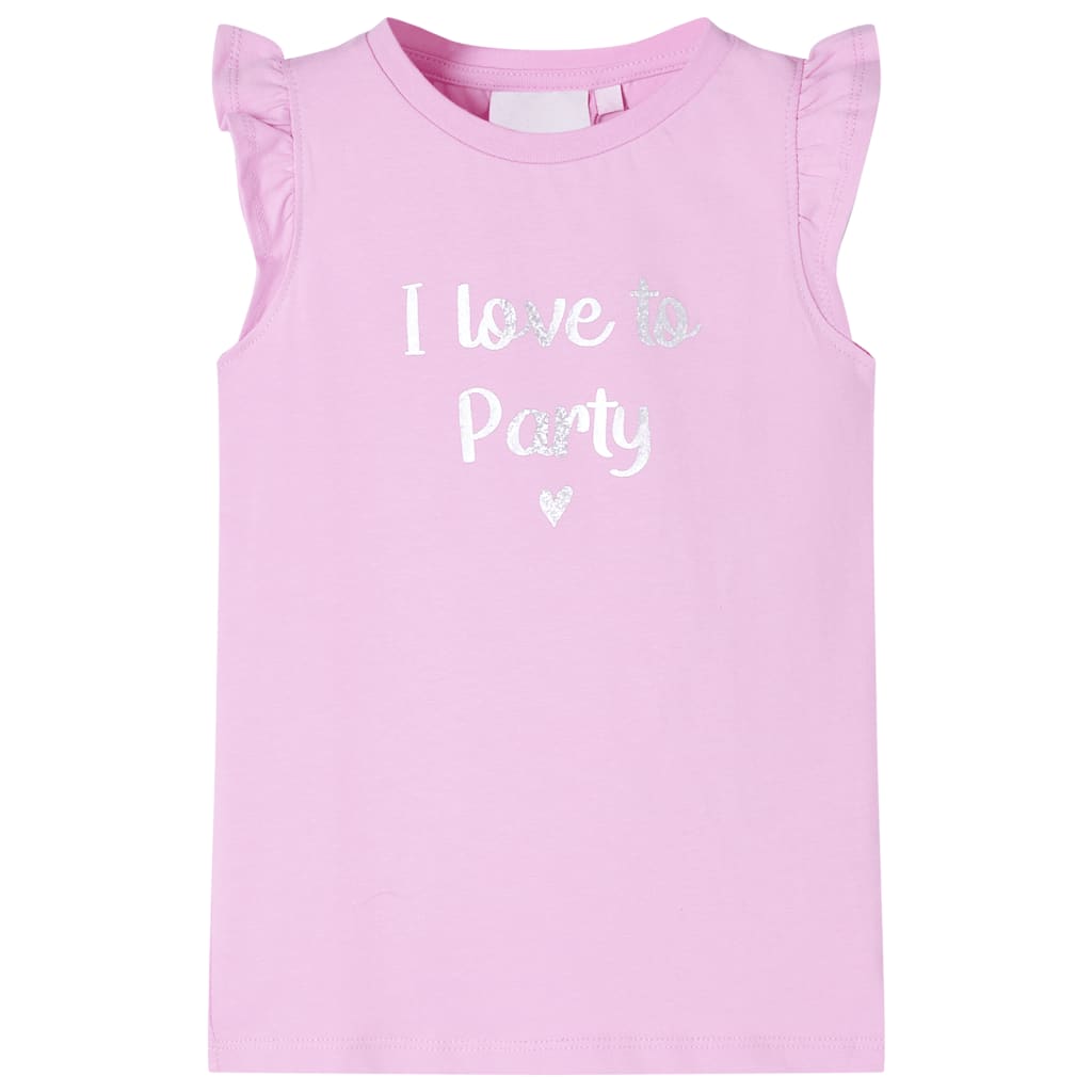 Kids' T-shirt with Ruffle Sleeves Lila 116 - Discount Dealers