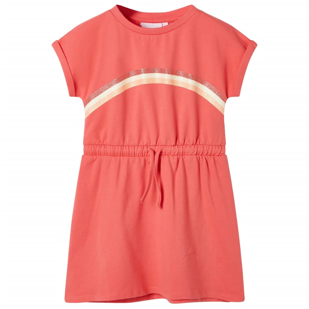 Kids' Dress with Drawstring Coral 116 - Casper Homes