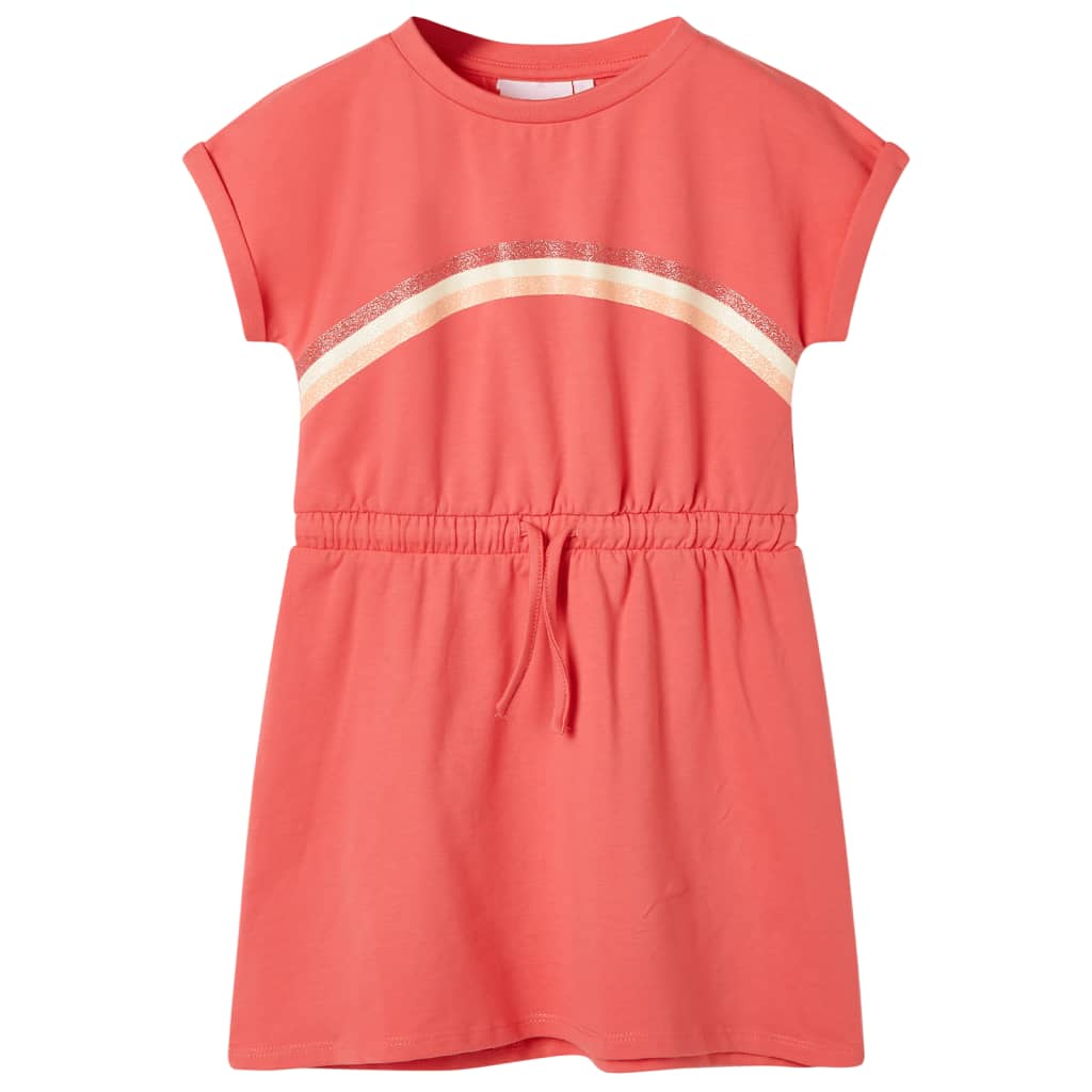 Kids' Dress with Drawstring Coral 140 - Casper Homes