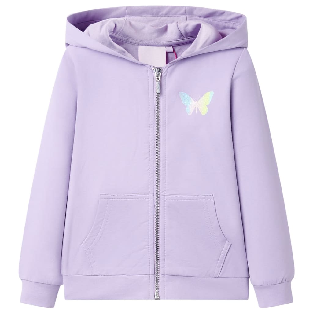 Kids' Hooded Sweatshirt Lila 116 - Merkel Designers
