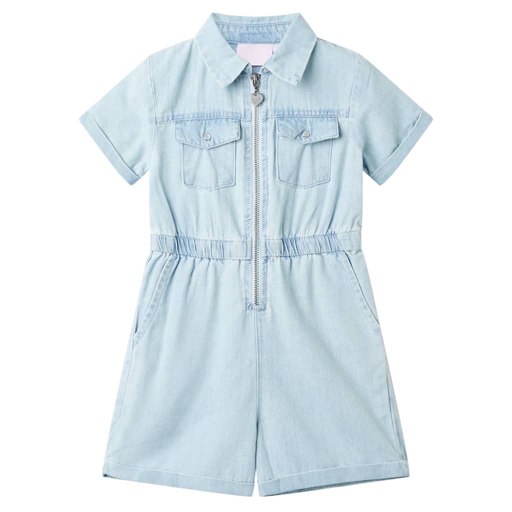 Kids' Onesie with Short Sleeves Soft Blue 92 - Decor Base