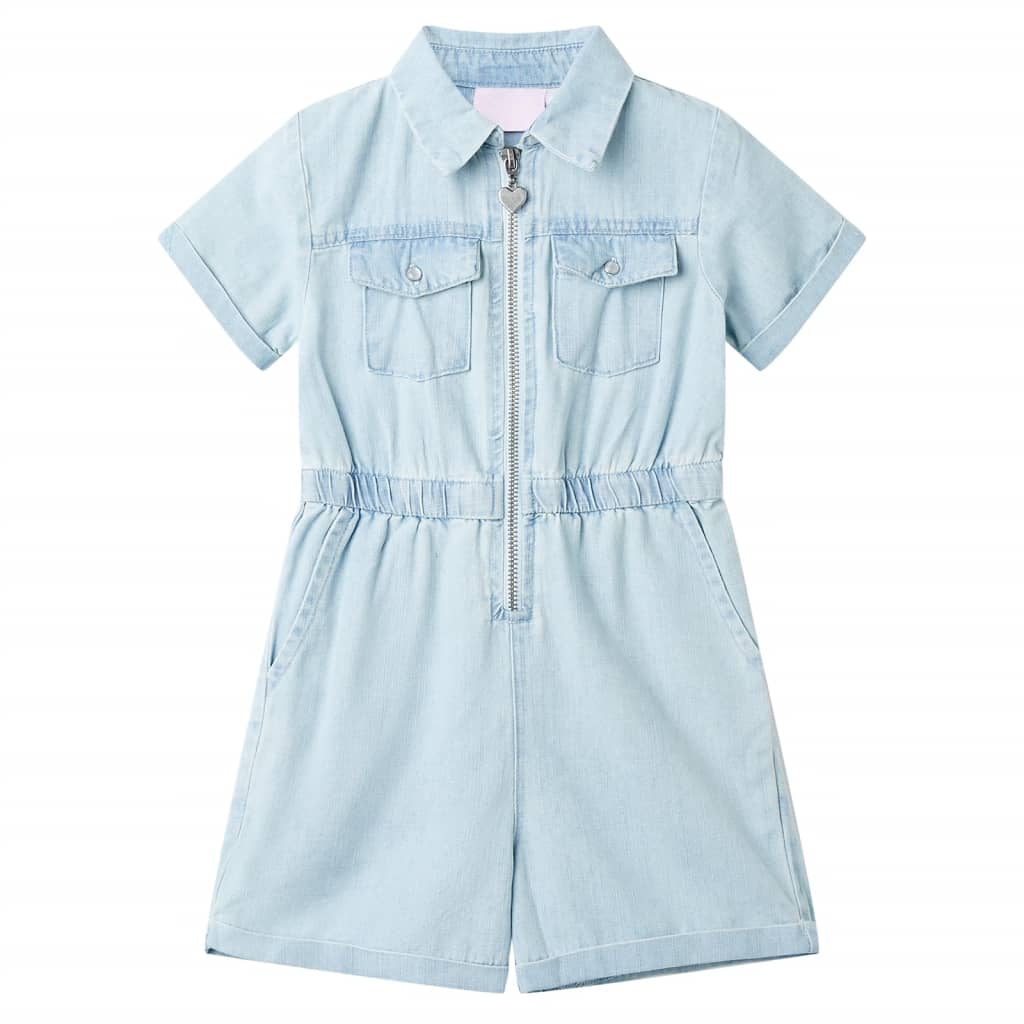 Kids' Onesie with Short Sleeves Soft Blue 104 - Style and Chic