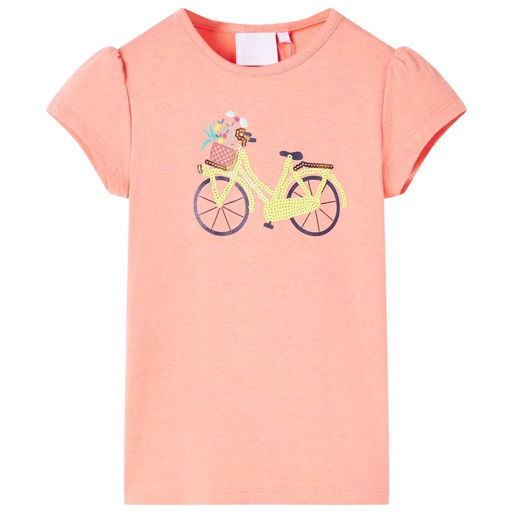 Kids' T-shirt Neon Coral 116 - Direct Imports