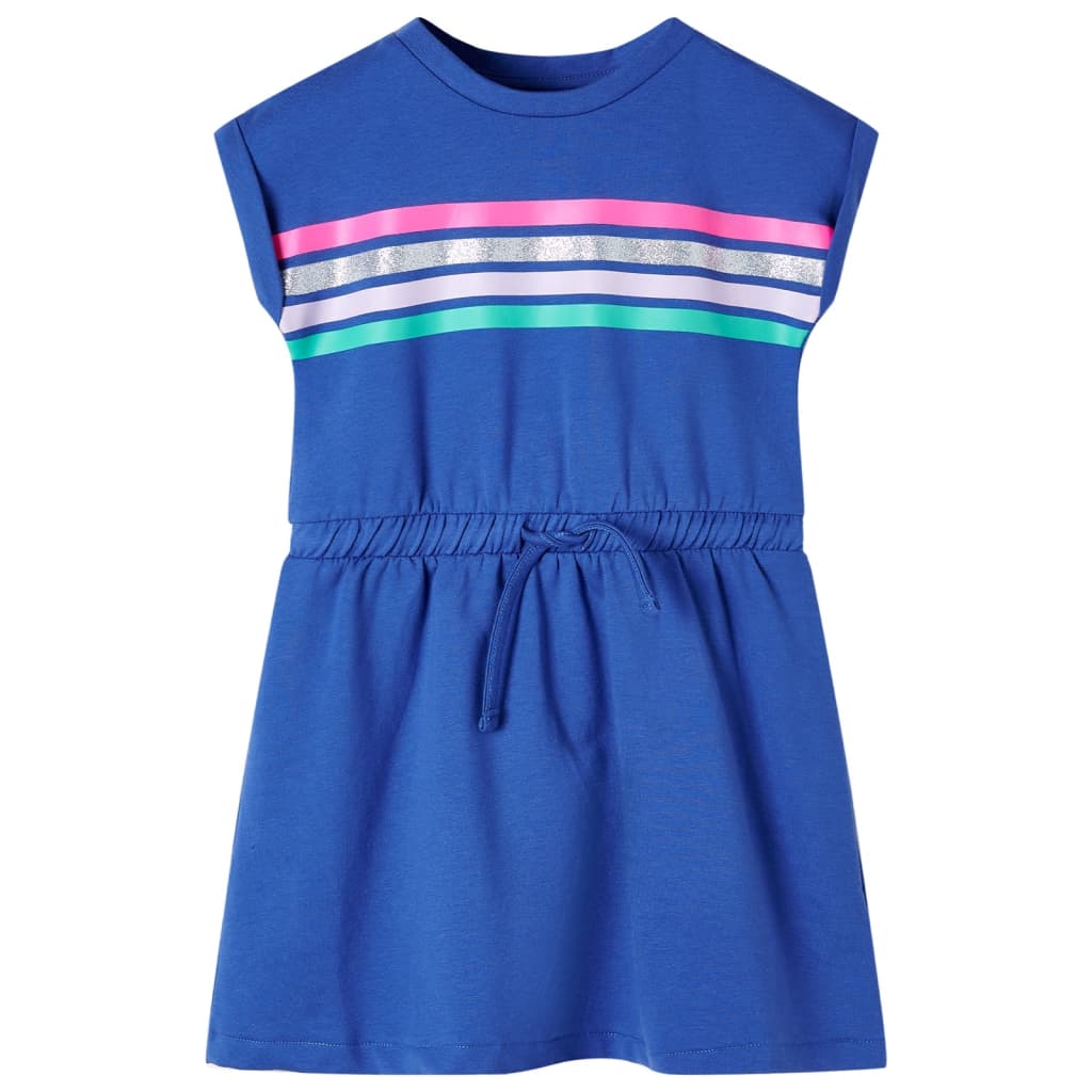 Kids' Dress with Drawstring Cobalt Blue 116 - Discount Dealers