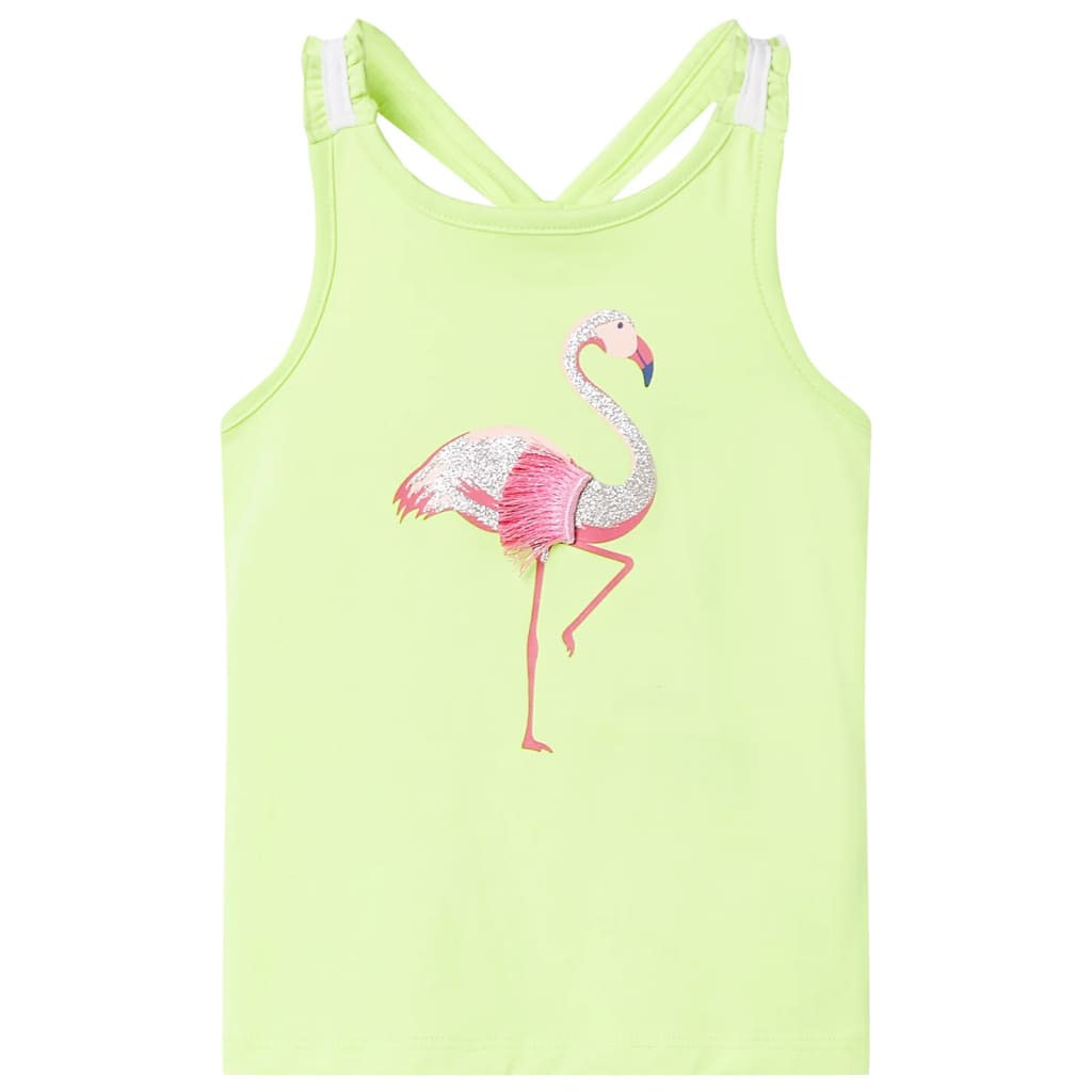 Kids' Tank Top Neon Yellow 128 - Merkel Designers