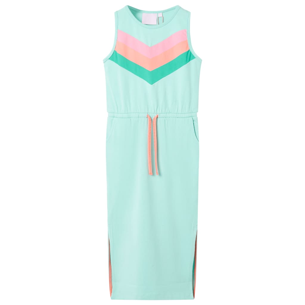 Kids' Dress with Drawstring Light Mint 128 - Merkel Designers
