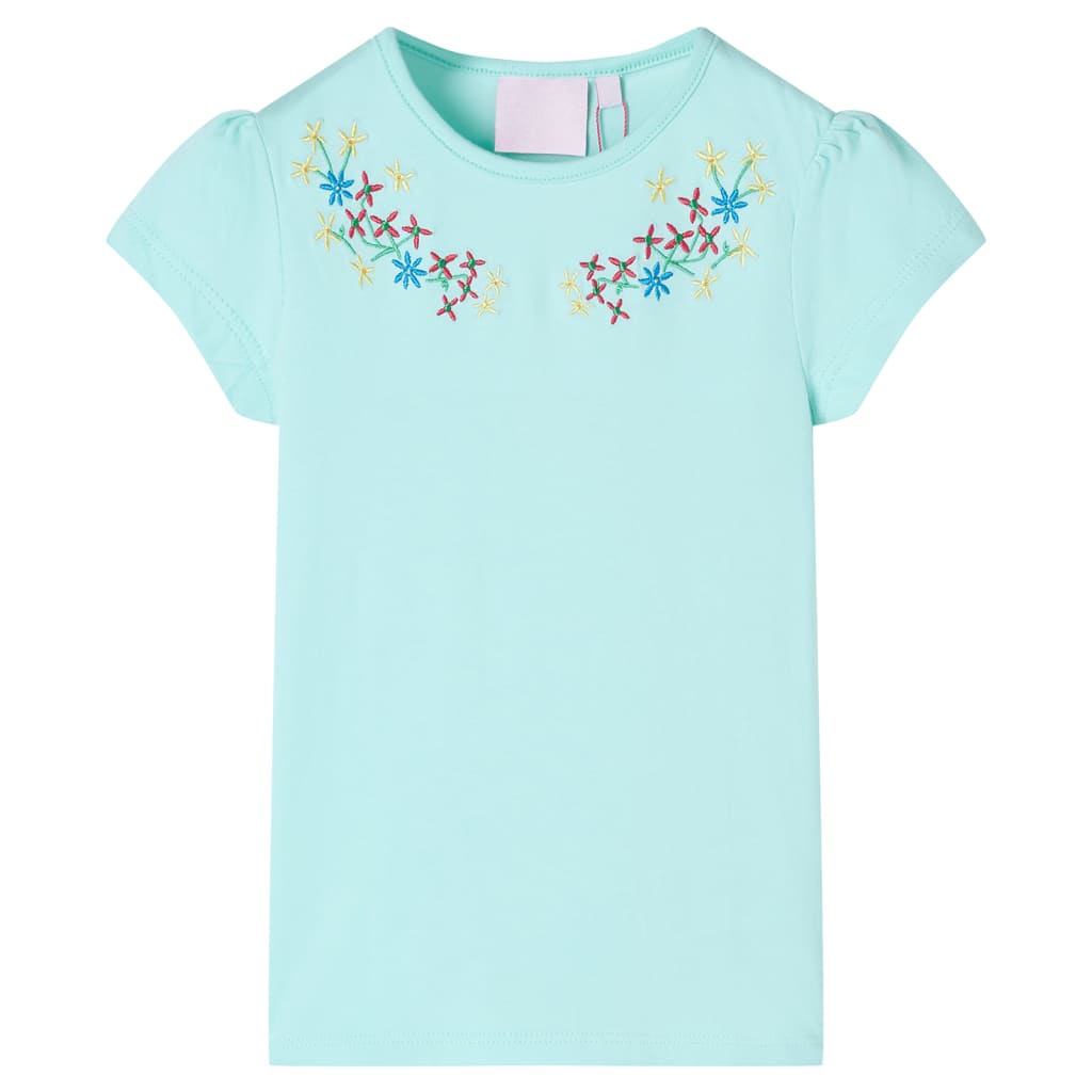 Kids' T-shirt Light Aqua 128 - Direct Imports